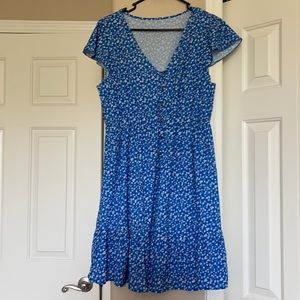 Blue floral dress